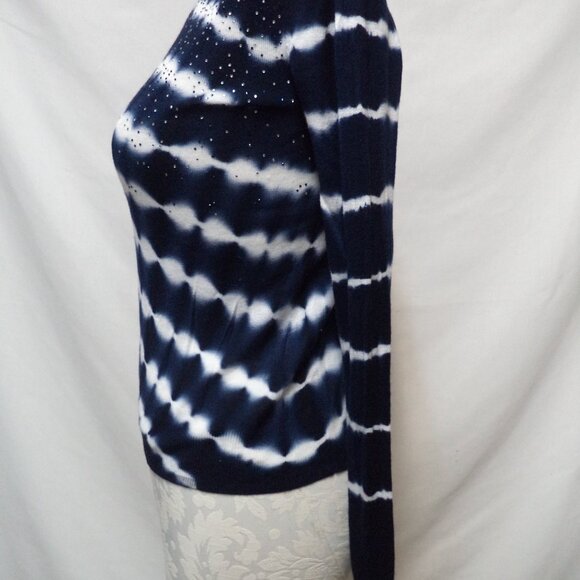 Desigual knit Sweater Top tie dye embossed jeweled Jumper Size Sz Small Sm S - Picture 6 of 12